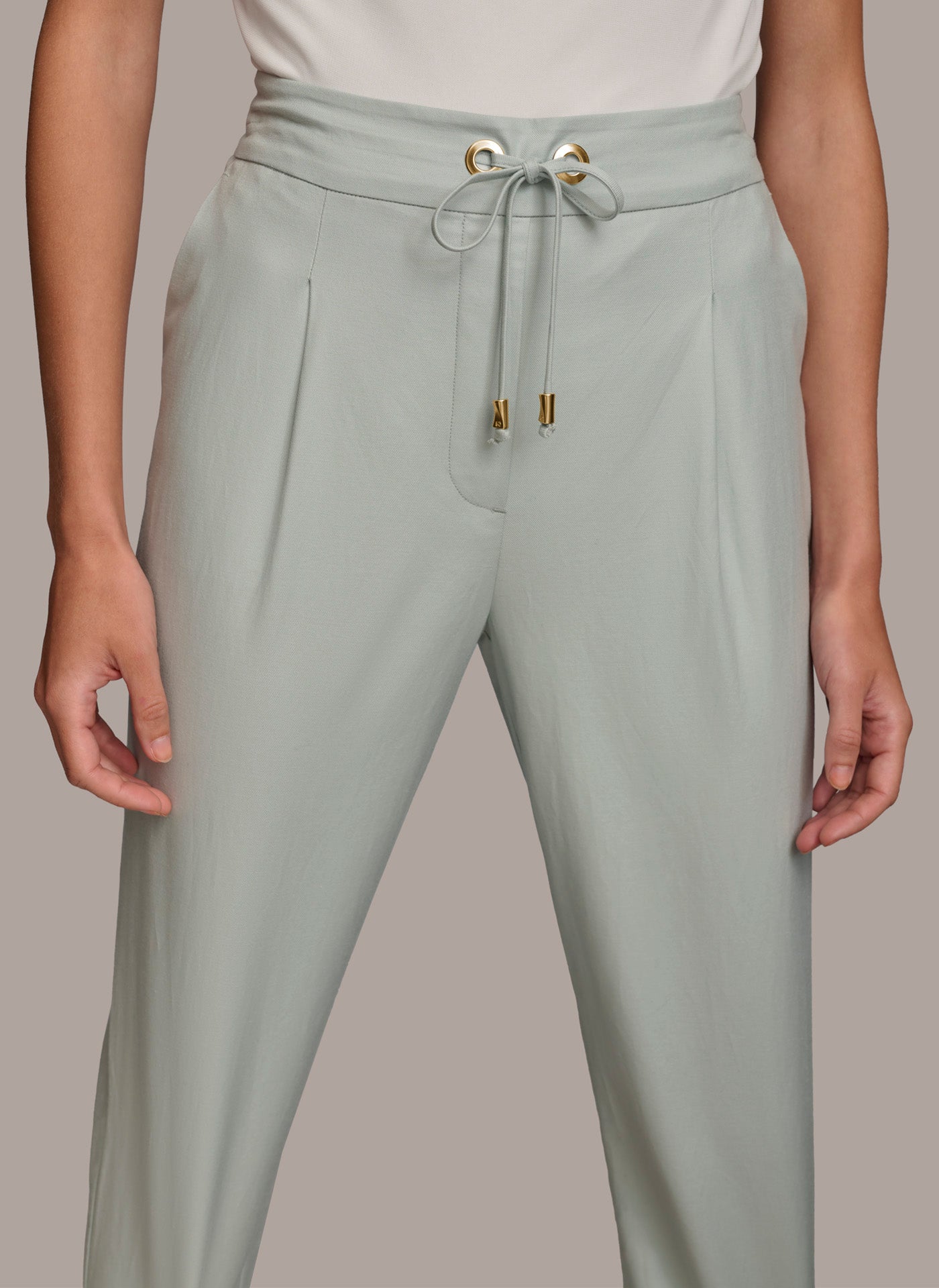 (image for) EXCELLENT PERFORMANCE SLIM TIE WAIST CUFF PANT